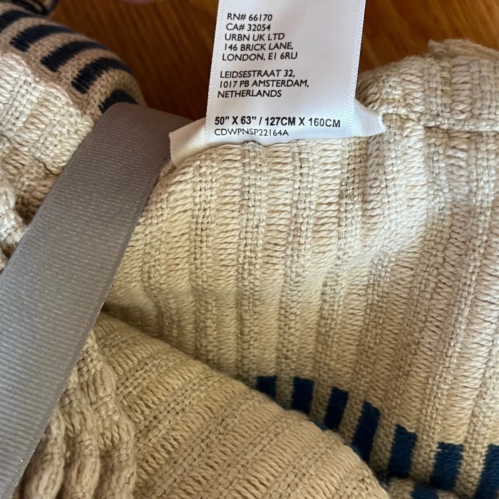 Anthropologie Pieced Stripe Cotton Blend Woven Set of Curtains, 50 x 63, NWT